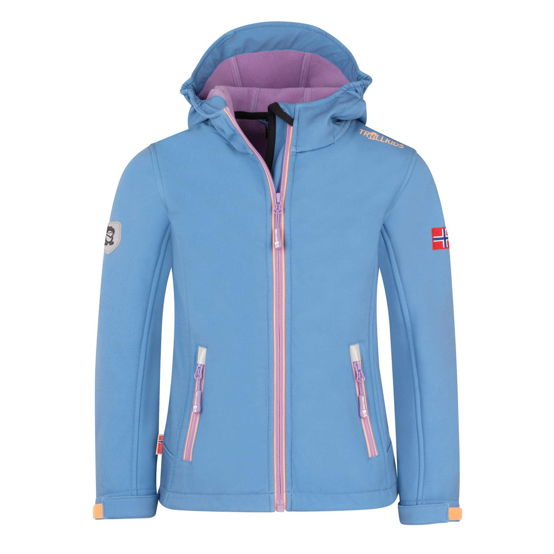 Trollkids Kids Trollfjord Jacket Mystic Blue/Rusty Red 98, Mystic Blue/Rusty Red 98