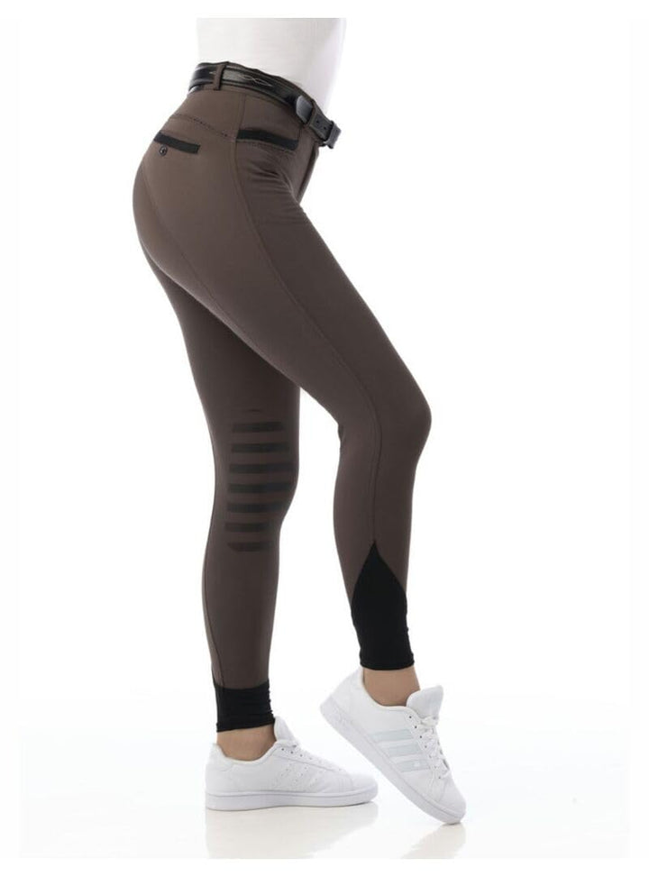 Equi-Theme Damen Reithose Silikon Kniebesatz SAFIR in 4 edlen Farben 38 Braun/Schwarz, 38 Braun/Schw