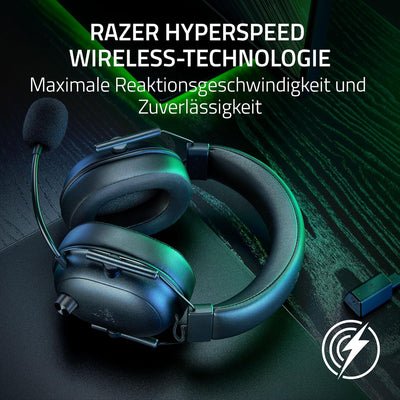 Razer BlackShark V2 HyperSpeed - Kabelloses ultra leichtes E-Sport-Headse (280g, HyperClear Super-Br