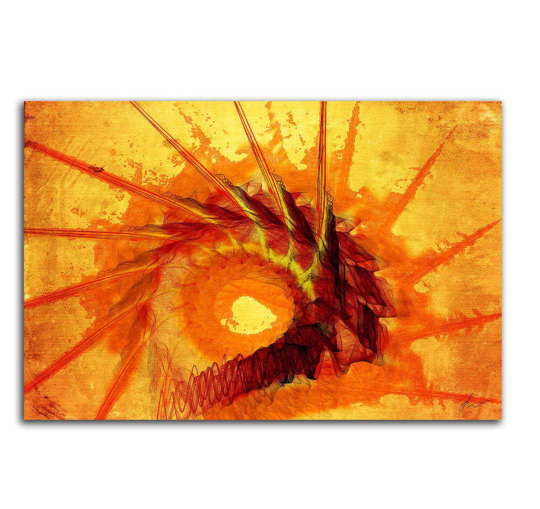 Paul Sinus Art 60x80cm Abstrakt014_Leinwandbild - Sonnenflut - Abstrakte Kunst Kunstdruck auf Leinwa