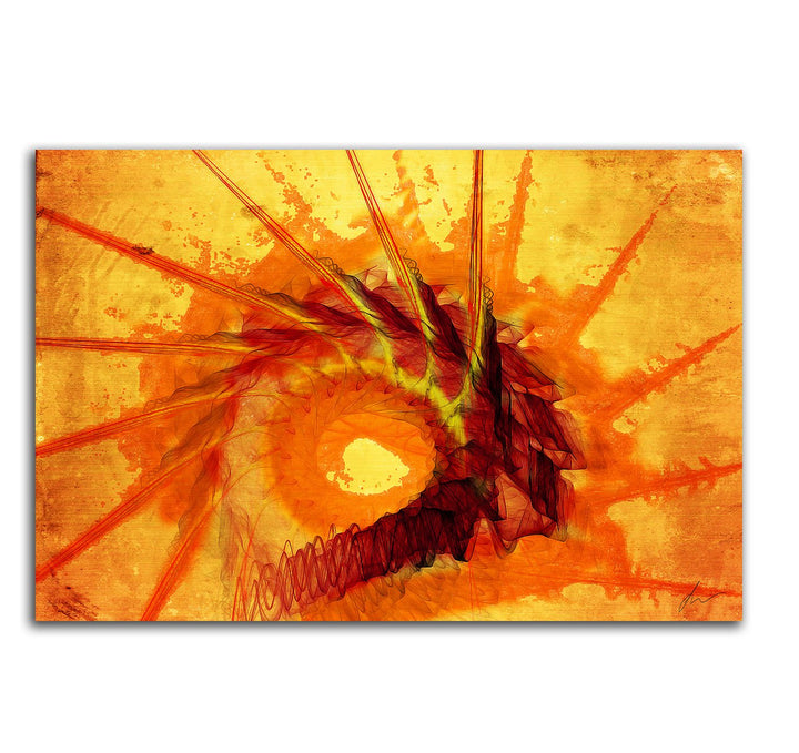 Paul Sinus Art 60x80cm Abstrakt014_Leinwandbild - Sonnenflut - Abstrakte Kunst Kunstdruck auf Leinwa