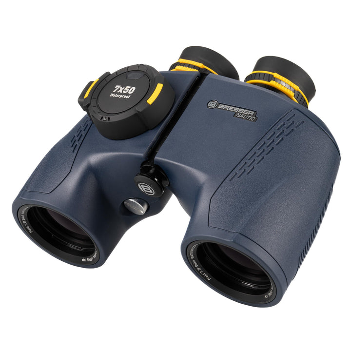 Bresser Fernglas Nautic 7x50 Gen II mit beleuchtetem Kompass, Entfernungs- und Grössenberechnung, Ne