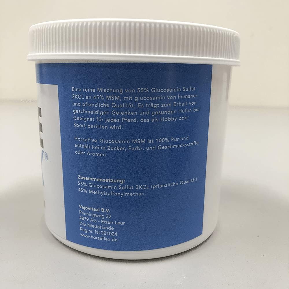 HORSE FLEX Glucosamin-MSM Pulver für Pferde zur Unterstützung der Gelenke und Hufe - 5 Kilo 5000 Gra