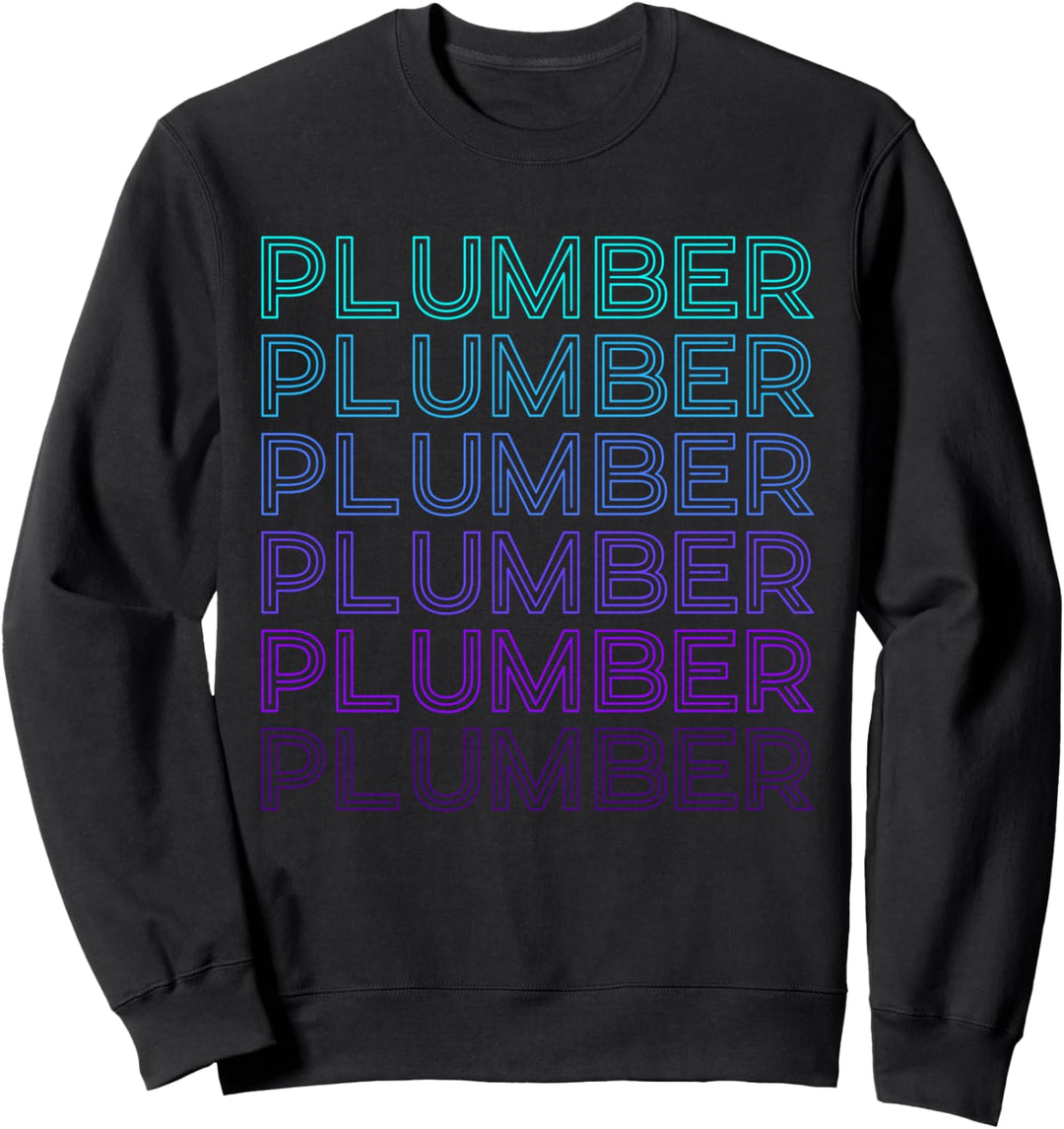 Klempner-Sanitär-Rohrspender, Retro Sweatshirt