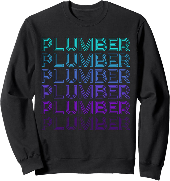 Klempner-Sanitär-Rohrspender, Retro Sweatshirt