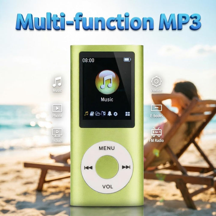 MP3-Player, stilvoll, multifunktional, verlustfreie Klangqualität, schlanker 1,8-Zoll-LCD-Bildschirm