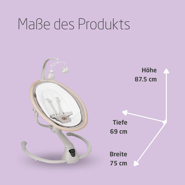 Maxi-Cosi Cassia Babywippe Elektrisch, 0–6 Monate, max. 9 kg, Babyschaukel Elektrisch, 12 Melodien,