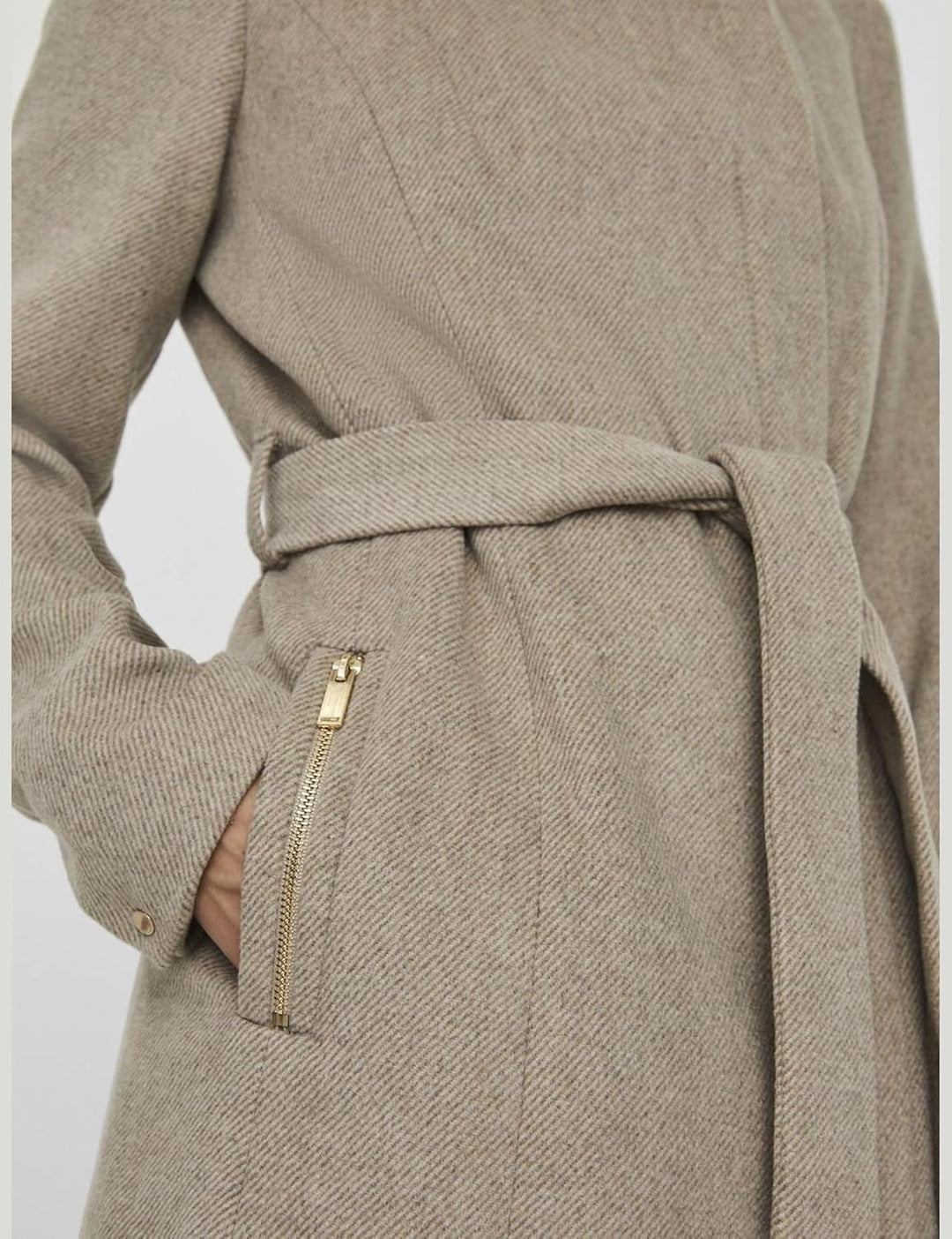 VERO MODA Female Mantel VMTWODOPE Mantel, Silver Mink/Detail:MELANGE