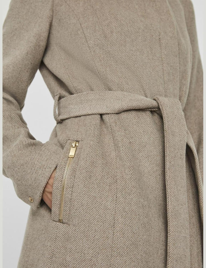 VERO MODA Female Mantel VMTWODOPE Mantel, Silver Mink/Detail:MELANGE