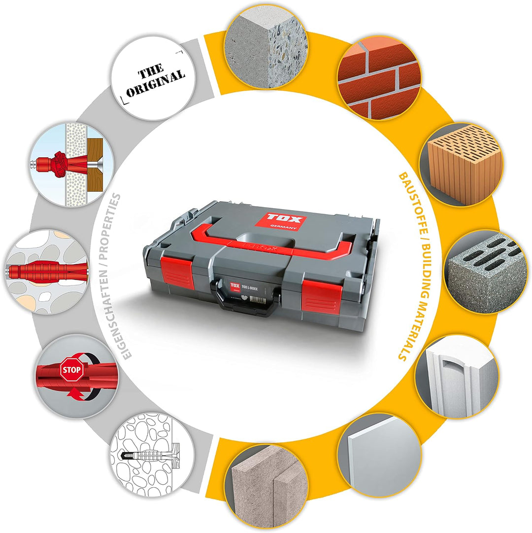 TOX L-BOXX Sortimentskoffer Allround Tri, effektiv, robust, belast- & stapelbar mit Tri Allzweckdübe
