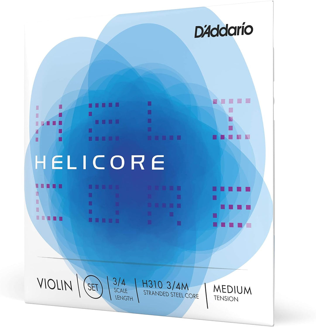 D'Addario Helicore Geigensaiten - Violine Saiten - H310-3/4M Violine Saitensatz mehrfach verdrillter