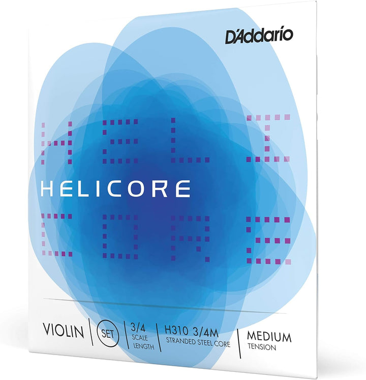 D'Addario Helicore Geigensaiten - Violine Saiten - H310-3/4M Violine Saitensatz mehrfach verdrillter