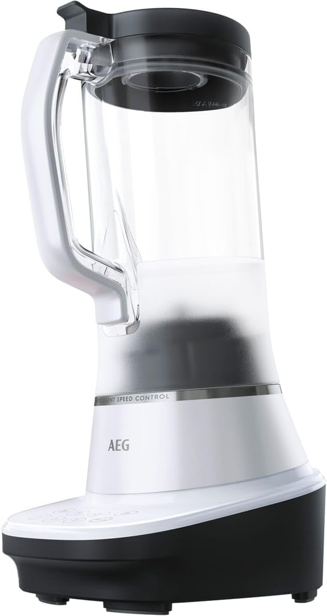 AEG TB7-1-6WWM Standmixer / Geschwindigkeitsanpassung / 3 Stufen / 4 Rezeptprogramme / Pulsfunktion
