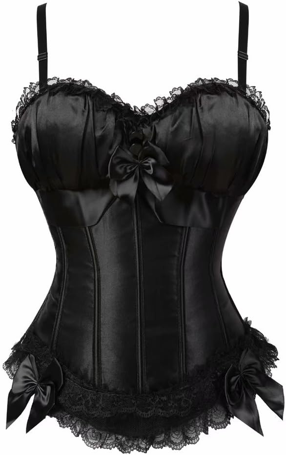 Jutrisujo korsett Damen vollbrust corsage kleid kurz rock mit träger strapse spitze schnürmieder bur