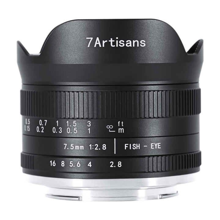7artisans 7,5 mm f2.8 Mark II APS-C Fischaugen-Weitwinkel-Objektiv für spiegellose Canon R Mount Kam