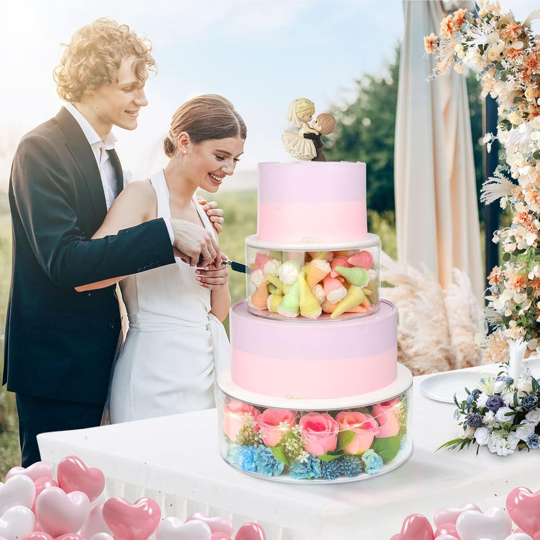 Nynelly Tortenständer aus Acryl, Acryl Tortenständer Befüllbar, Kuchentrenner, Acryl-Kuchenständer,R