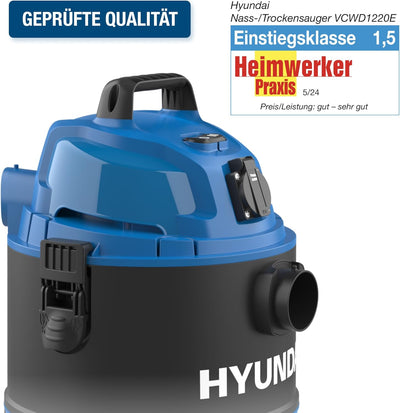 Hyundai Nass- / Trockensauger VCWD1220E, 1250 W, 20l, Sauger mit Blasfunktion, Ausgangssteckdose, Ma