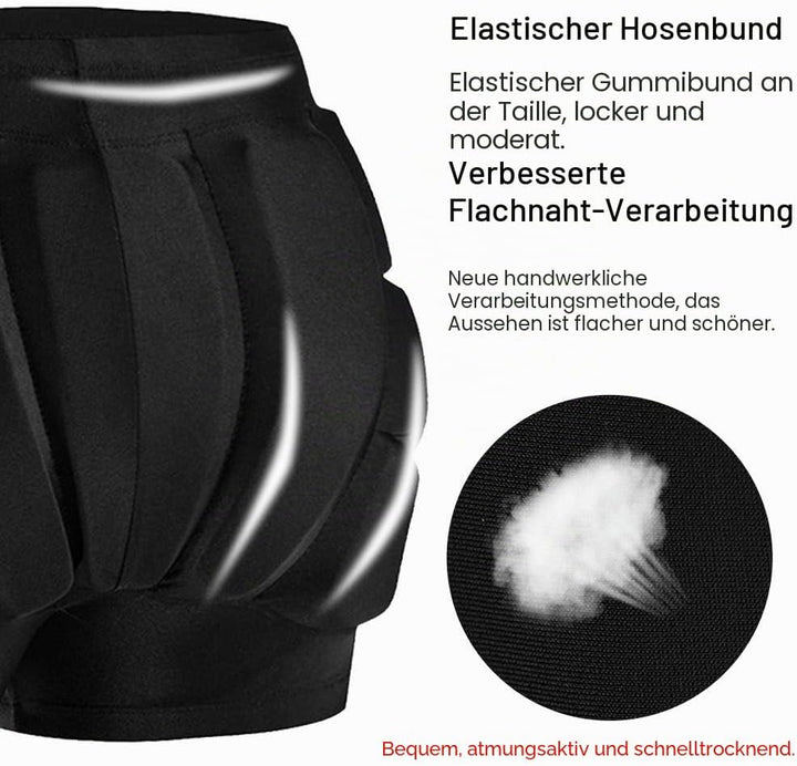 Gepolsterte Hüft-Shorts für Kinder, 3D-schützende, gepolsterte Shorts, Crash-Po-Pads für Snowboarden