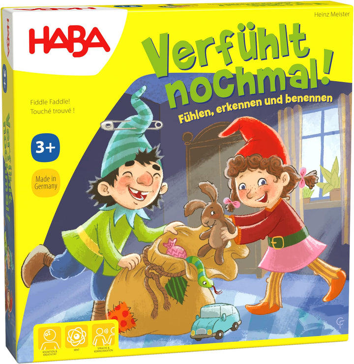 HABA Verfühlt nochmal – Fühlspiel & Lernspiel mit Holzteilen, fördert spielerisch die Feinmotorik, M