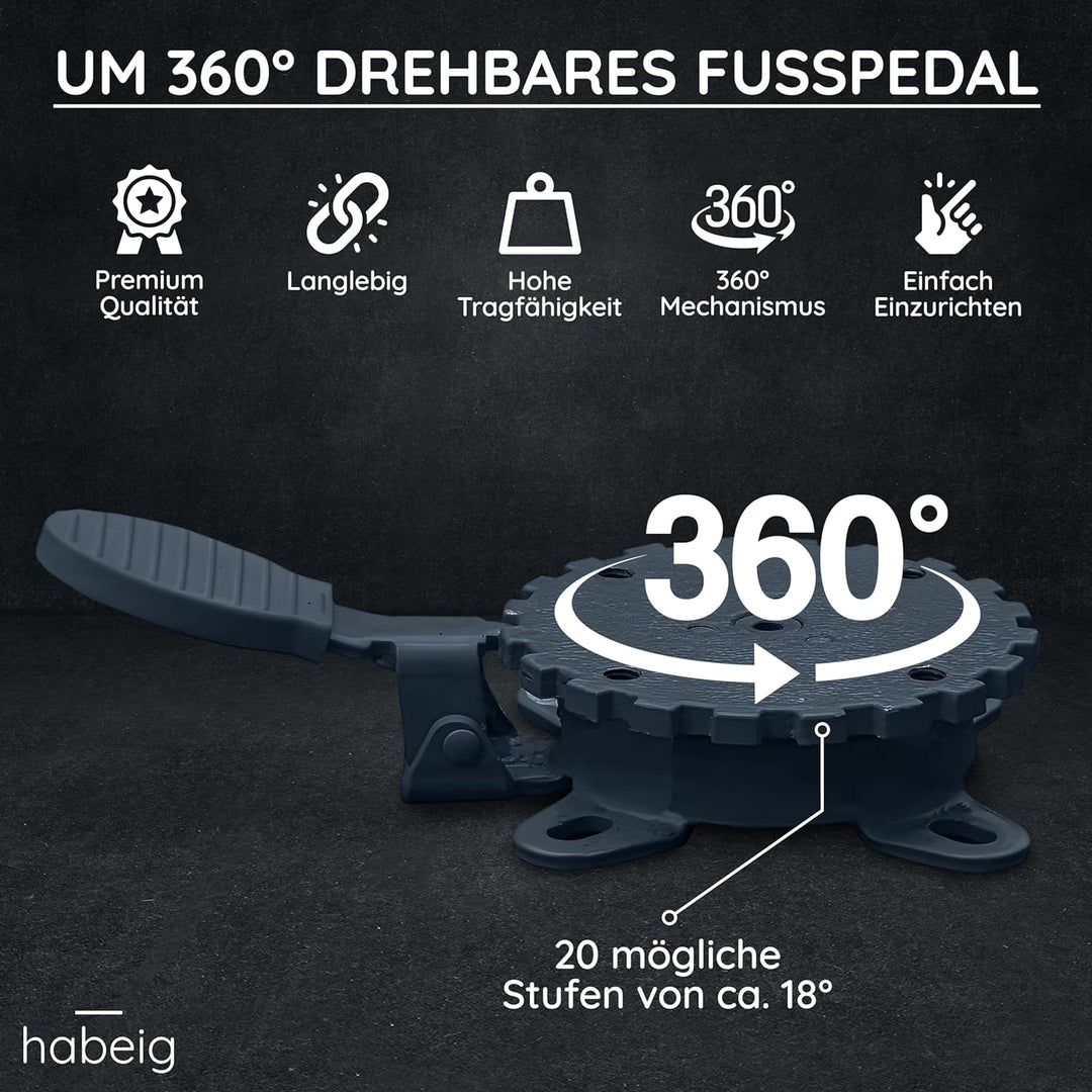 habeig 360° MECHANISMUS +++ für Ampelschirm 360 Grad schwenkbar drehbar Fusspedal Schirm