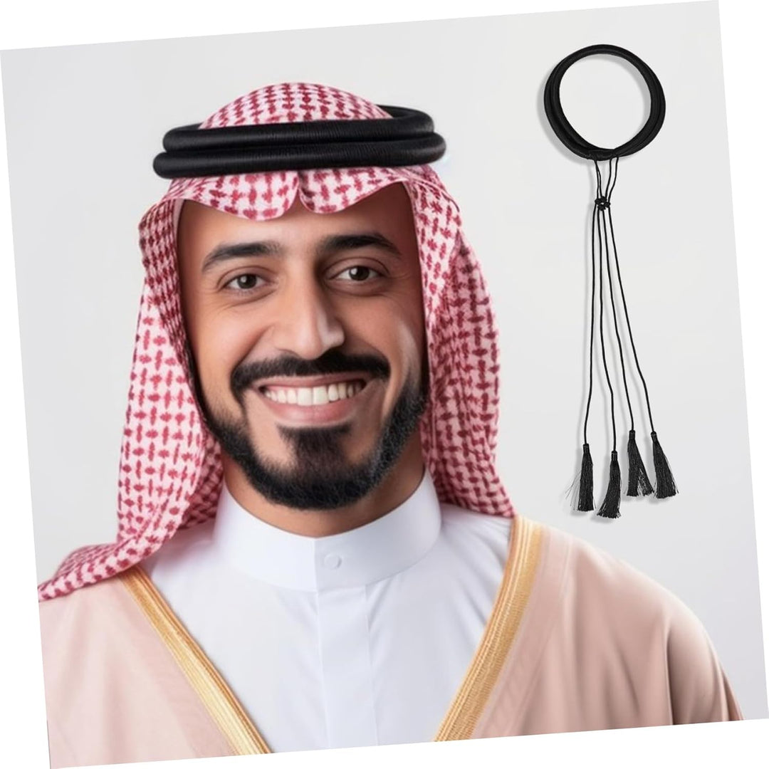 Housoutil Dubai Herren Kopftuch Stirnband Mit Quaste Aus Polyester Arabisches Kostümaccessoire Für M