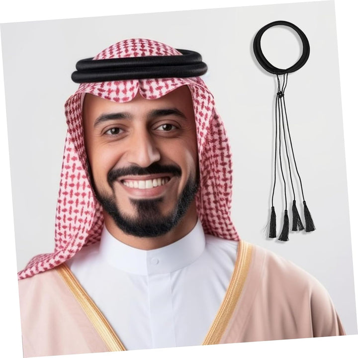 Housoutil Dubai Herren Kopftuch Stirnband Mit Quaste Aus Polyester Arabisches Kostümaccessoire Für M