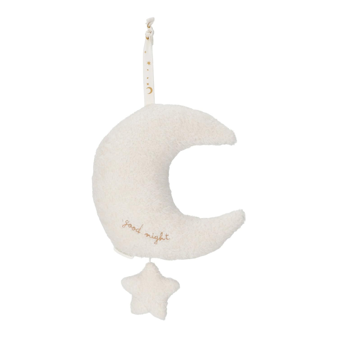 Little Dutch 8449 Spieluhr Mond - Newborn Naturals weiss