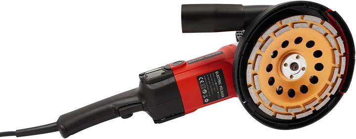 Betonschleifer Set Trockenbauschleifer mit 6 Geschwindigkeiten,Ø 180mm Diamantschleiftopf,Dustless W