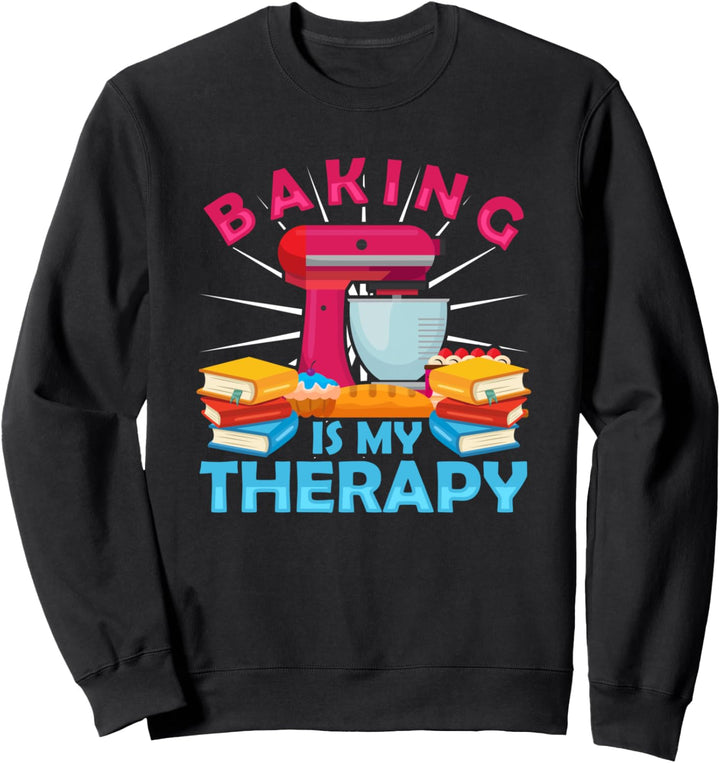 Backen ist meine Therapie - Buchbacken Bäcker Sweatshirt