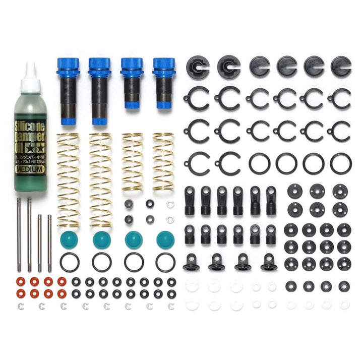 TAMIYA 54993 TT-02B/DF-03 Alu Öldämpfer-Set (2+2), Ersatzteil, Modellbau, Zubehör für RC Fahrzeug/fe