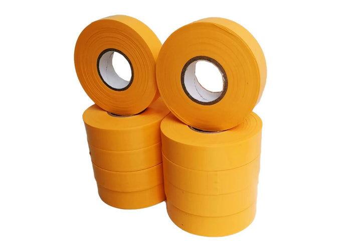 10 Stück Markierungsbänder 100m x 25,4mm x 0,13mm kältebeständig bis -40°C klebfreies Vermessungsban