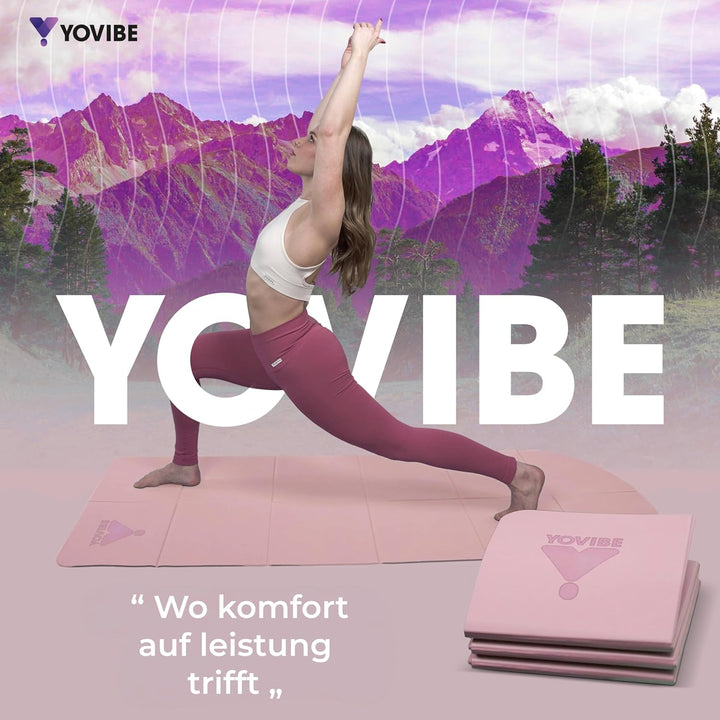 YoVibe® Yoga Matte 183x60x0,6 cm gross– Yogamatte rutschfest, extra dick, aus TPE mit Tasche & Handt