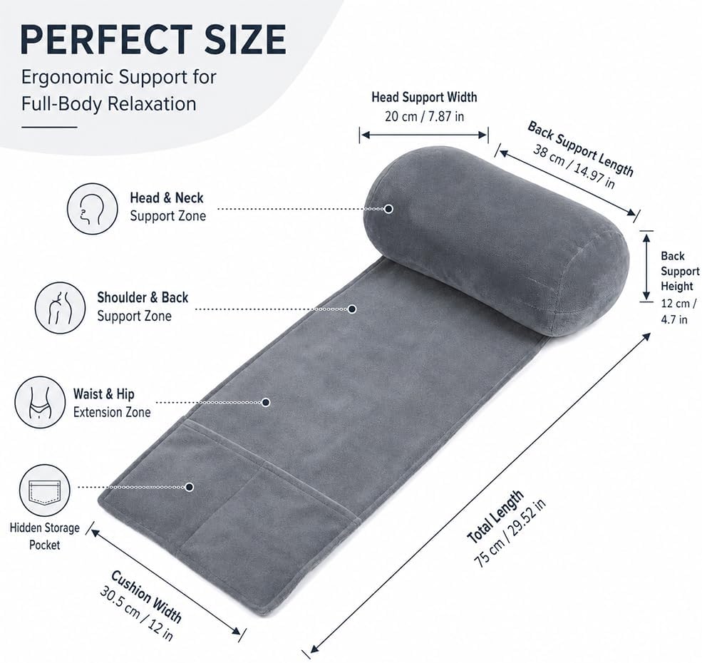 Kopfkissen für Liegestuhl, Nackenkissen, Nackenrolle, Nackenrolle Kissen | Ergonomisches, Memory Foa