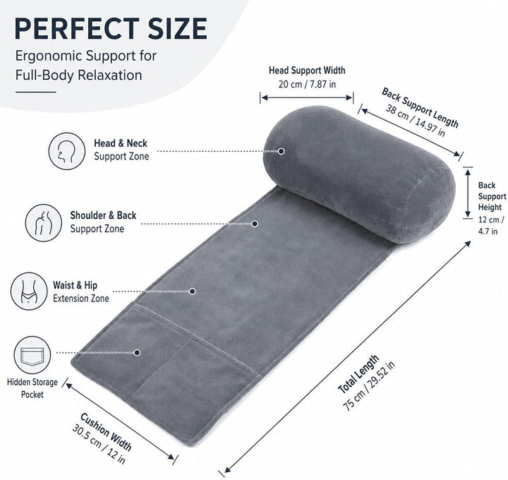 Kopfkissen für Liegestuhl, Nackenkissen, Nackenrolle, Nackenrolle Kissen | Ergonomisches, Memory Foa