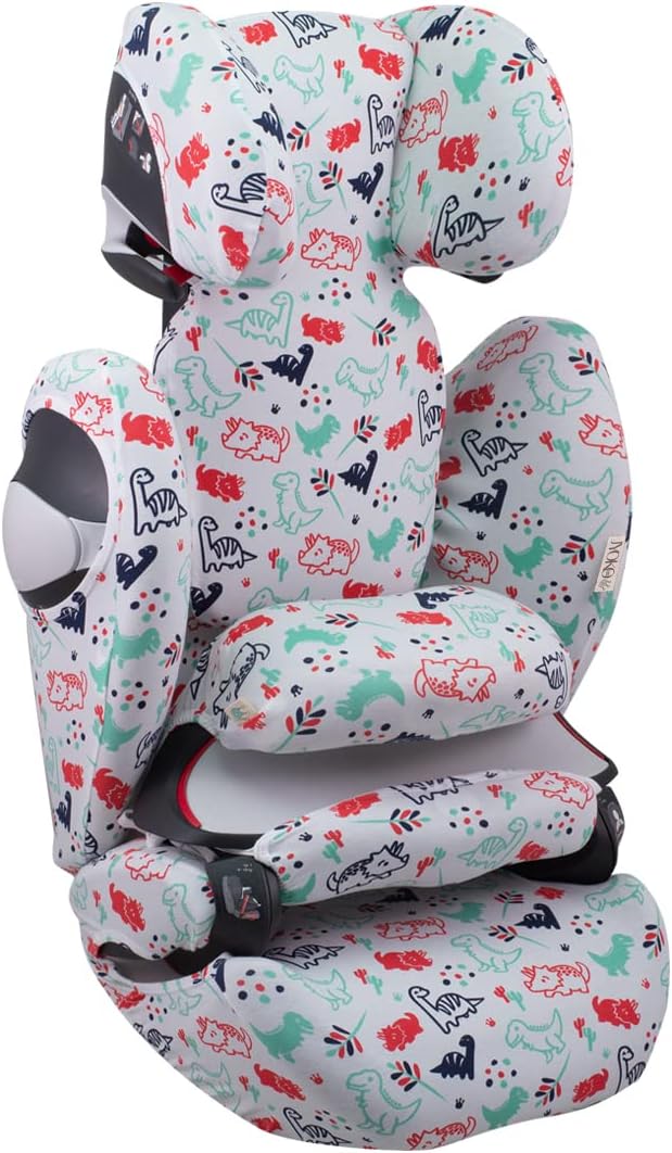 JYOKO Kids Bezug für Autositz kompatibel mit Cybex Pallas M (Dino Party), Dino Party