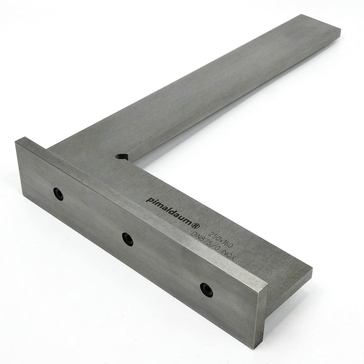 PIMALDAUM® Anschlagwinkel 250*160 mm, 90°-Flachwinkel mit Anschlag, Schenkel 250*160 mm, gem. DIN 87