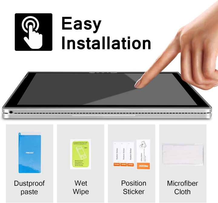 MEGOO [2 Stück] Glas Displayschutzfolie für Microsoft Surface Laptop Go 2 12,4 Zoll 2022-Version und