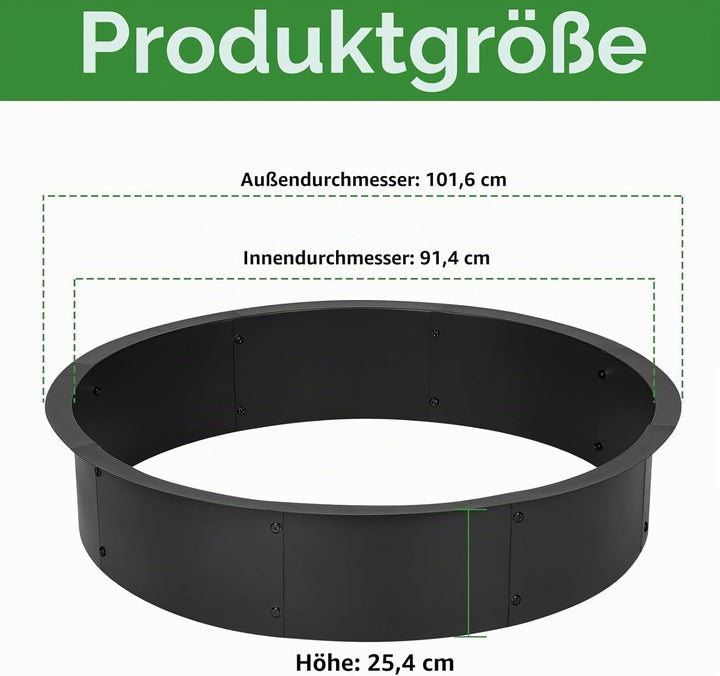 Feuerschalenring für den Aussenbereich, 91 cm Aussendurchmesser