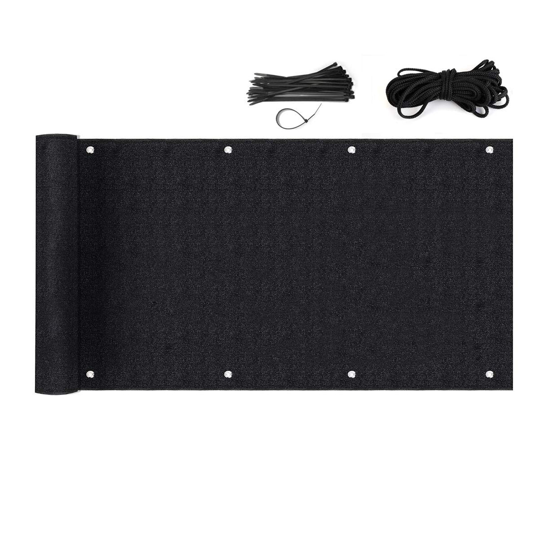 Sekey Balkon Sichtschutz Balkonabdeckung HDPE 220 g/m², 120x600cm, Leicht Transparent Wind- und UV-S