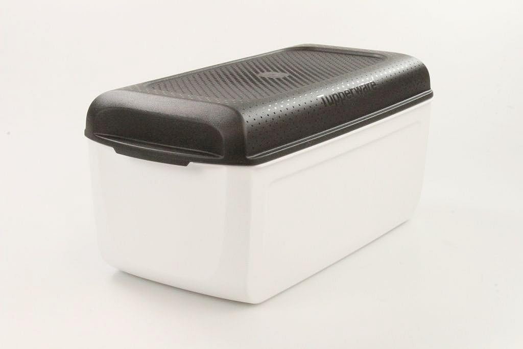 Tupperware Junior BrotMax 2 Brotbehälter, Schwarz/Weiss, 35345