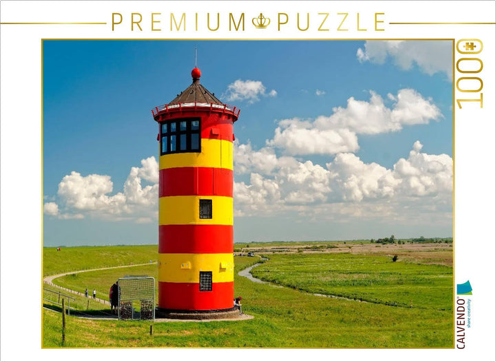 CALVENDO Puzzle Ostfriesland Leuchtturm Pilsum 1000 Teile Lege-Grösse 64 x 48 cm Foto-Puzzle Bild vo