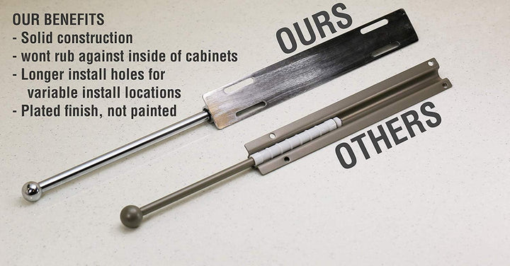 Valet Rod Standard für Schrank, poliertes Chrom, Polycarbonat, Metall, 30,5 cm, Poliertes Chrom