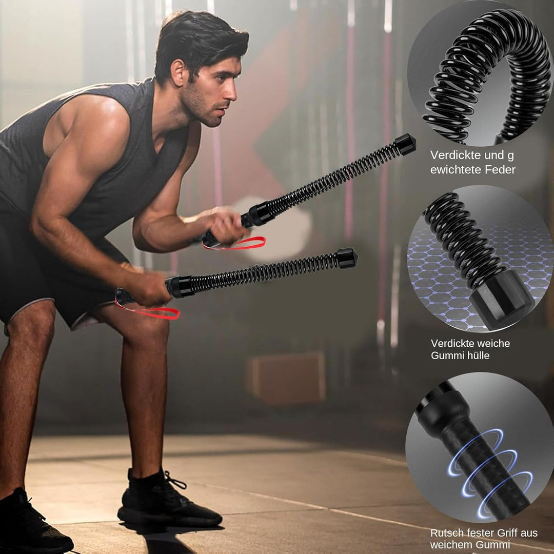 Battle Ropes Ohne Seil, Kabellose Kampfseile für Heimfitness, Trainingsseil Seillos, Battle Ropes Üb