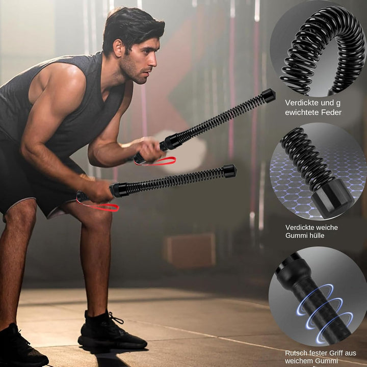 Battle Ropes Ohne Seil, Kabellose Kampfseile für Heimfitness, Trainingsseil Seillos, Battle Ropes Üb