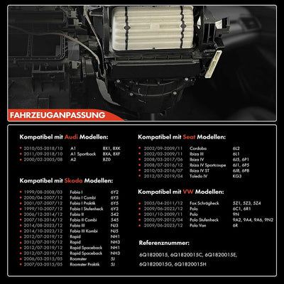 Frankberg Gebläsemotor Kompatibel mit C-Max DM2 1.6L-2.0L 2007-2010 Innenraumgebläse Focus C-Max DM2