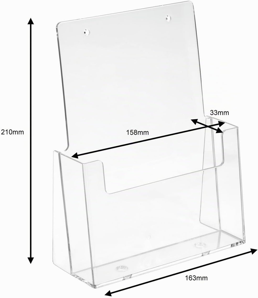 Zeigis 5 Stück DIN A5 Prospekthalter/Prospektständer im Hochformat | 5er Set, Zeigis, glasklar und f