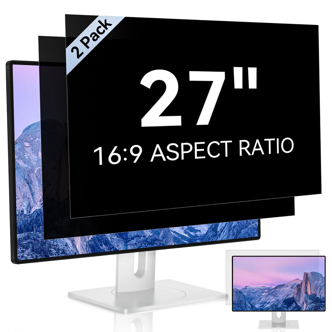 2 Stück 27 Zoll Sichtschutz für Computer Monitor Blickschutzfilter 16:9, Anti-Blaulichtfilter Blends