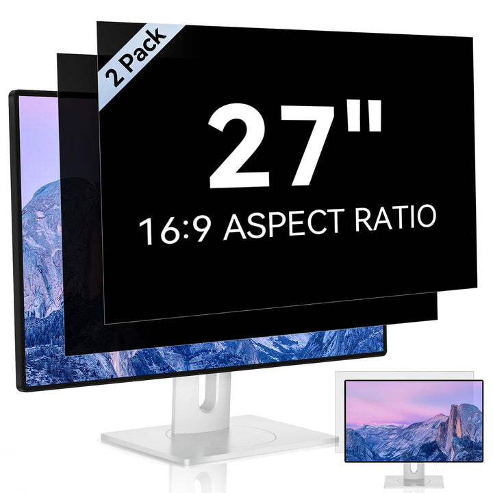 2 Stück 27 Zoll Sichtschutz für Computer Monitor Blickschutzfilter 16:9, Anti-Blaulichtfilter Blends