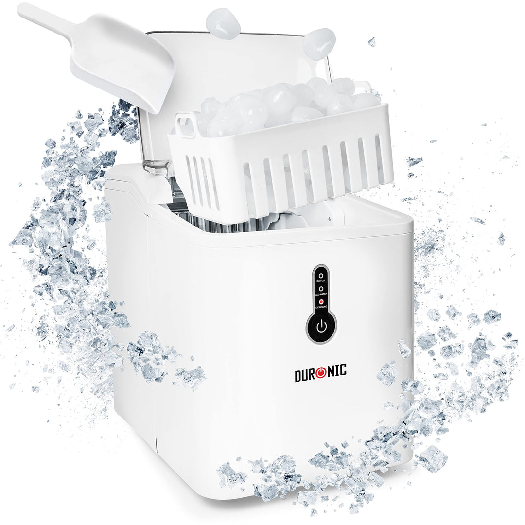 Duronic ICM120 Automatische Eiswürfelmaschine | 9 Eiswürfel in 7 min | 1,5 L Wassertank | Bis zu 12
