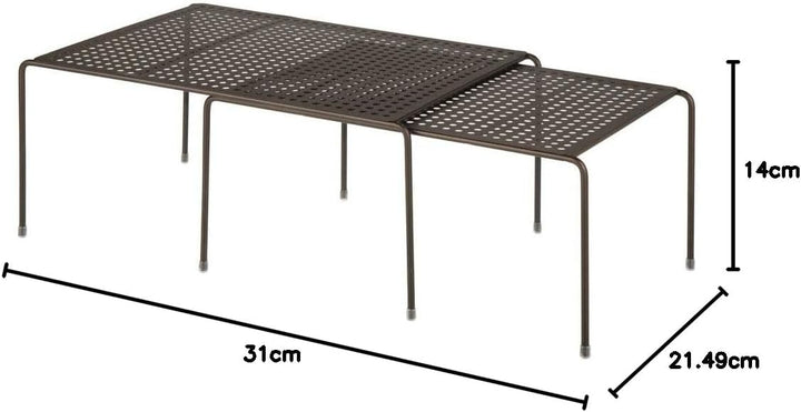 mDesign Regaleinsatz für Küchenschrank – praktische Geschirrablage aus Metall für mehr Abstellfläche